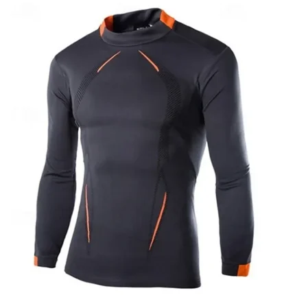 Men's Compression Shirt Athletic Shirt Gym Shirt Fitness - Image 4