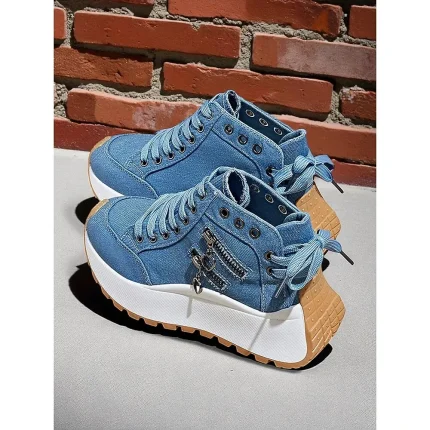 Women's Canvas High-Top Sneakers - Image 4