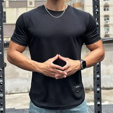 Men's Running T-Shirt Short Sleeve Tee Tshirt Casual - Image 8