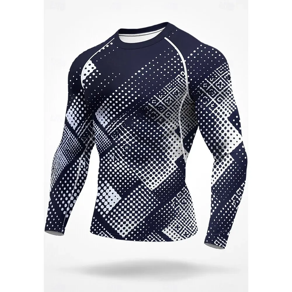 auatda1756983778519.webp Unisex Running Shirt Geometric UPF 50 - Image 1