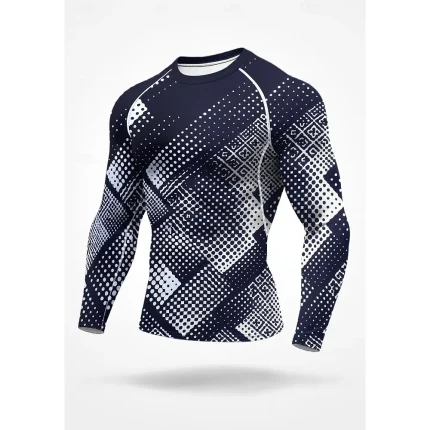 Unisex Running Shirt Geometric UPF 50 - Image 3