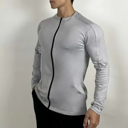 Men Padded Compression Full Zip Warm - Image 8
