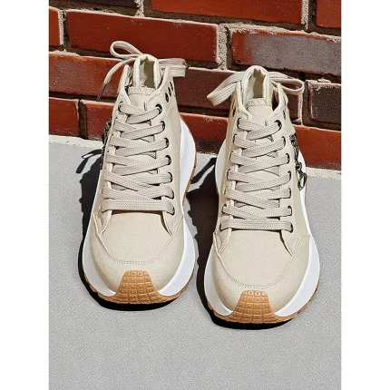 Women's Canvas High-Top Sneakers - Image 8