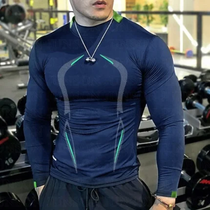 Unisex Running Shirt Geometric UPF 50 - Image 6