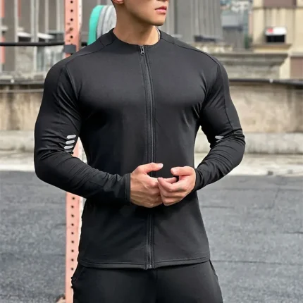 Men Padded Compression Full Zip Warm