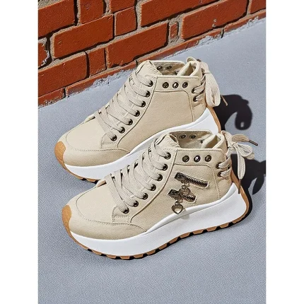 Women's Canvas High-Top Sneakers - Image 7