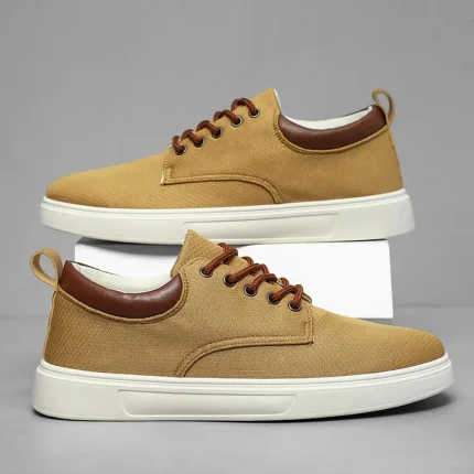 Men's Casual Lace-Up Canvas Sneakers - Image 3