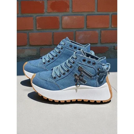 Women's Canvas High-Top Sneakers - Image 3