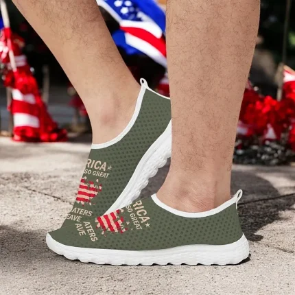 Men's Patriotic Breathable Slip-On Shoes - Image 3