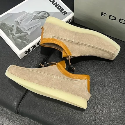 Men's Suede Moccasin Slip-On Shoes Comfortable Soft Sole Casual Outdoor Walking Footwear - Image 4