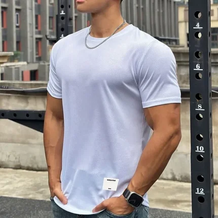 Men's Running T-Shirt Short Sleeve Tee Tshirt Casual - Image 6