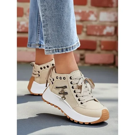 Women's Canvas High-Top Sneakers - Image 6
