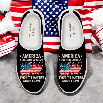 Men's Patriotic Breathable Slip-On Shoes - Image 6