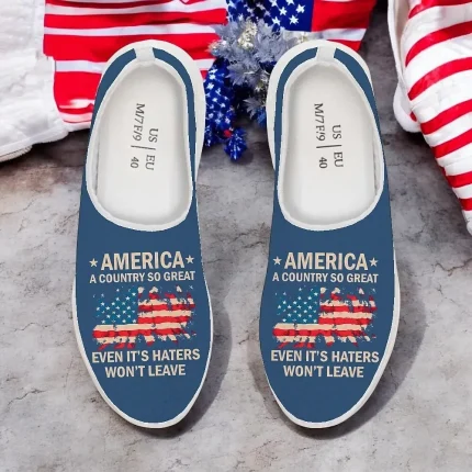 Men's Patriotic Breathable Slip-On Shoes