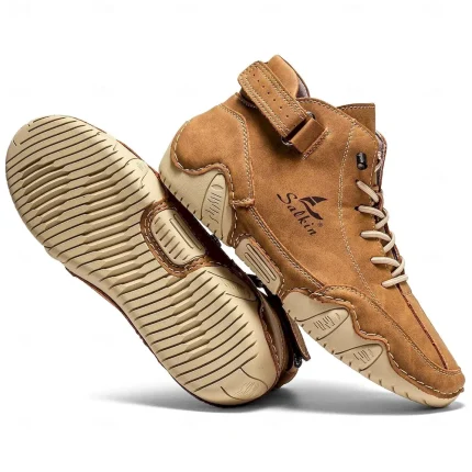 Men's Faux Leather High-Top Sneakers - Image 5