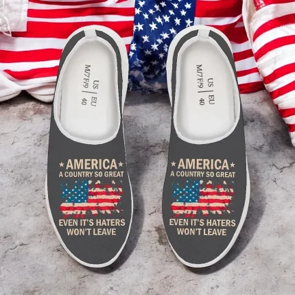 Men's Patriotic Breathable Slip-On Shoes - Image 7