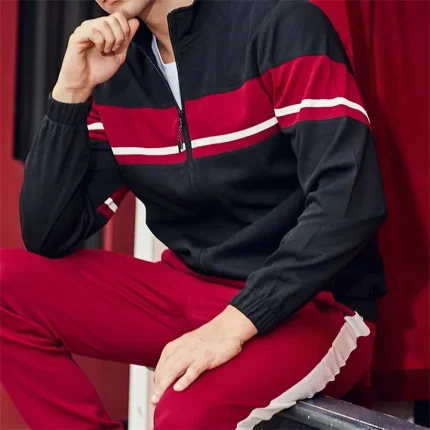 Men's Tracksuit Sweatpants Zip Up Sweatshirt Fall Zipper - Image 3