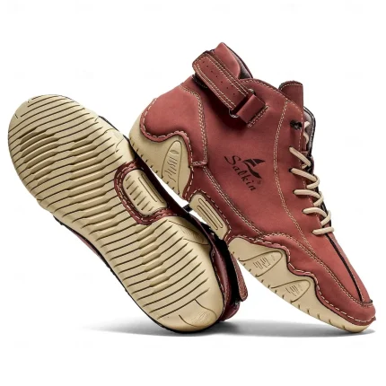 Men's Faux Leather High-Top Sneakers - Image 4