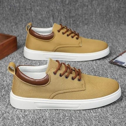 Men's Casual Lace-Up Canvas Sneakers - Image 4