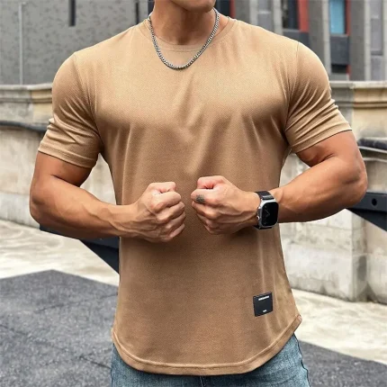 Men's Running T-Shirt Short Sleeve Tee Tshirt Casual - Image 3