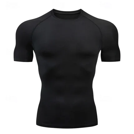 Men's Gym Shirt Running Shirt Short Sleeve Top - Image 6