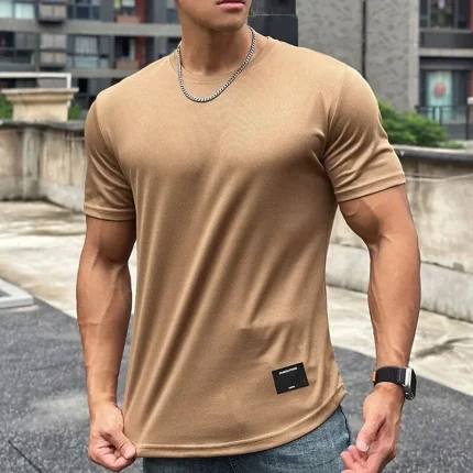Men's Running T-Shirt Short Sleeve Tee Tshirt Casual - Image 4
