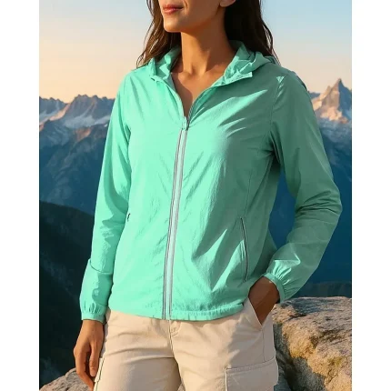 Women's Hooded Vest Polar Fleece Vest Drawstring Sleeveless - Image 8