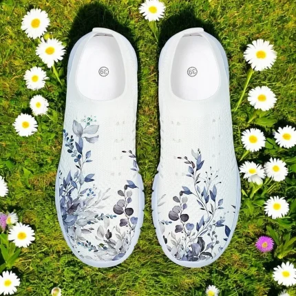 Women's Floral Mesh Slip-On Sneakers - Image 8