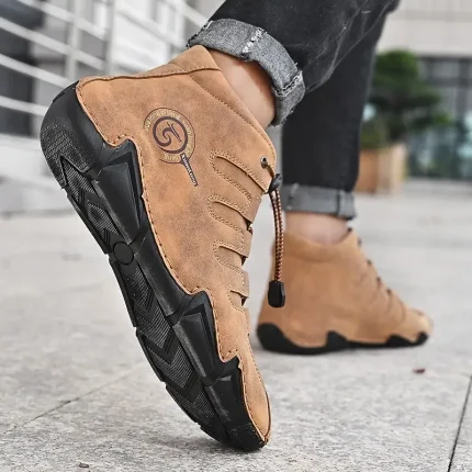 Men's Boots Casual Shoes Plus Size Handmade Shoes - Image 4