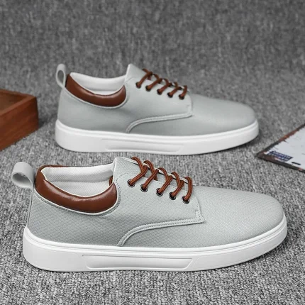Men's Casual Lace-Up Canvas Sneakers - Image 8