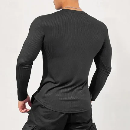 Men's Athletic Shirt Gym Shirt Fitness Shirt Padded - Image 8